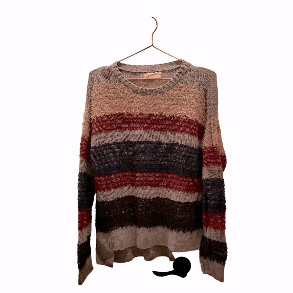 Miss daisy eyelash striped sweater size medium